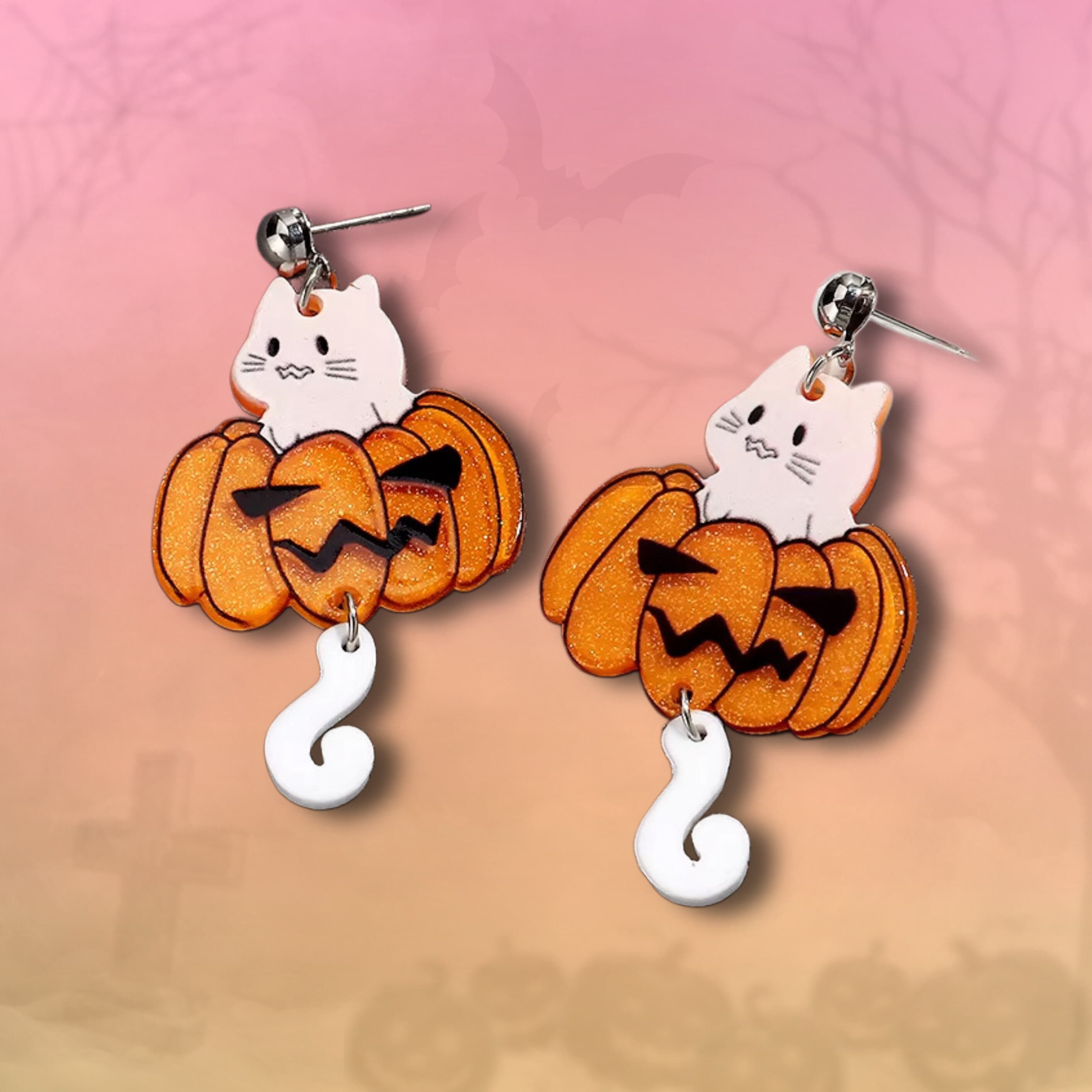 Örhängen - Katt i pumpa