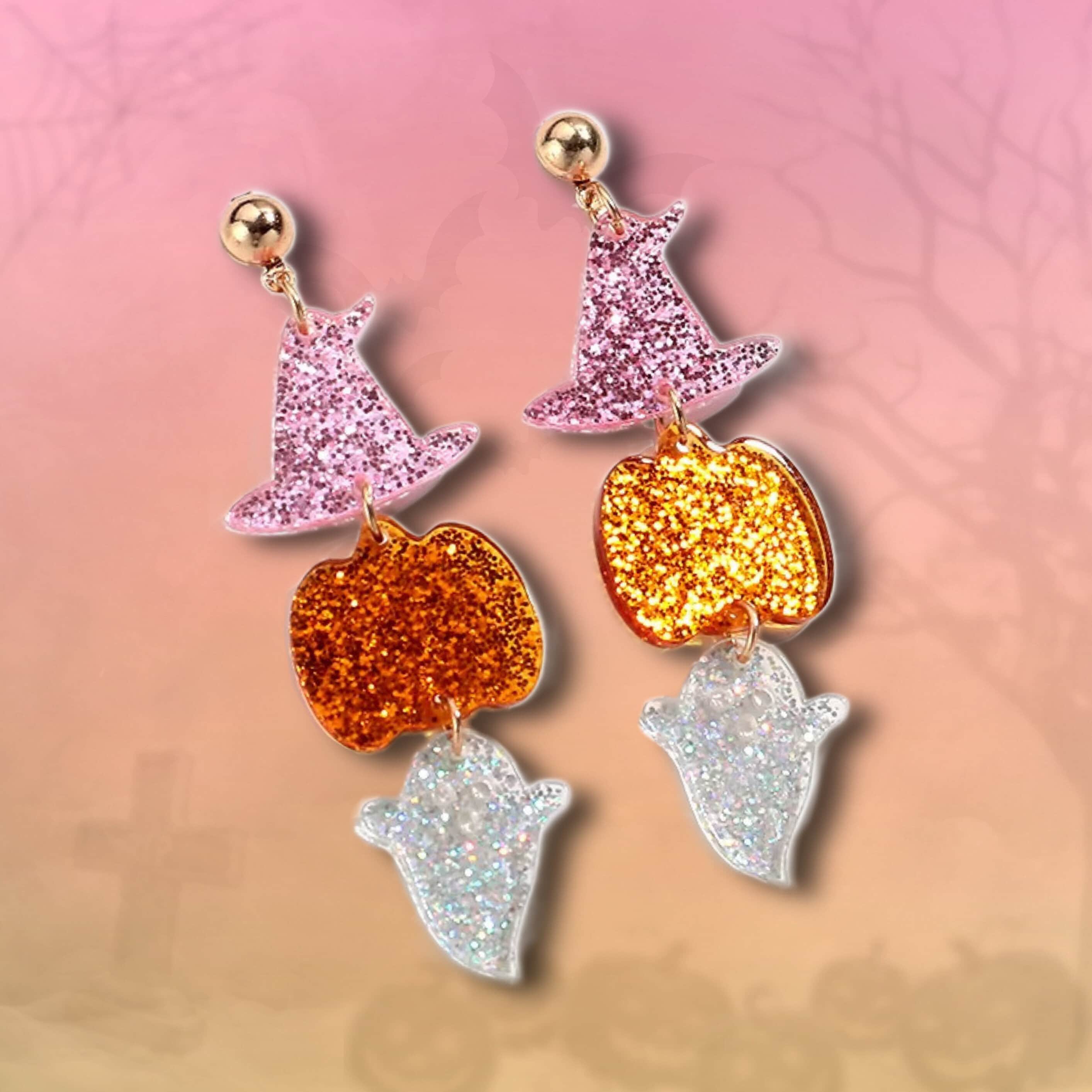 Örhängen - Glittrig pumpa med spöke