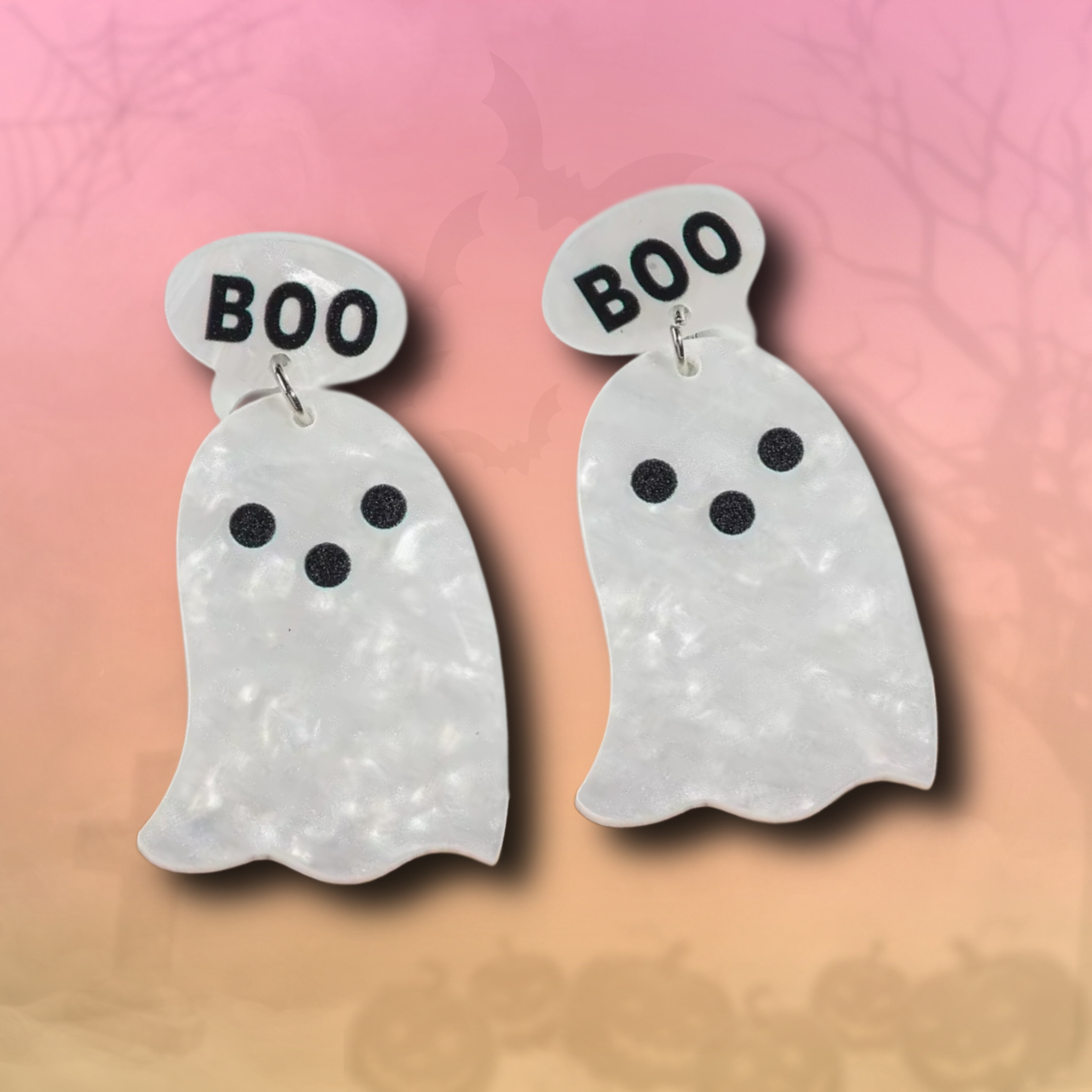 Örhängen - Vitt spöke ´Boo´