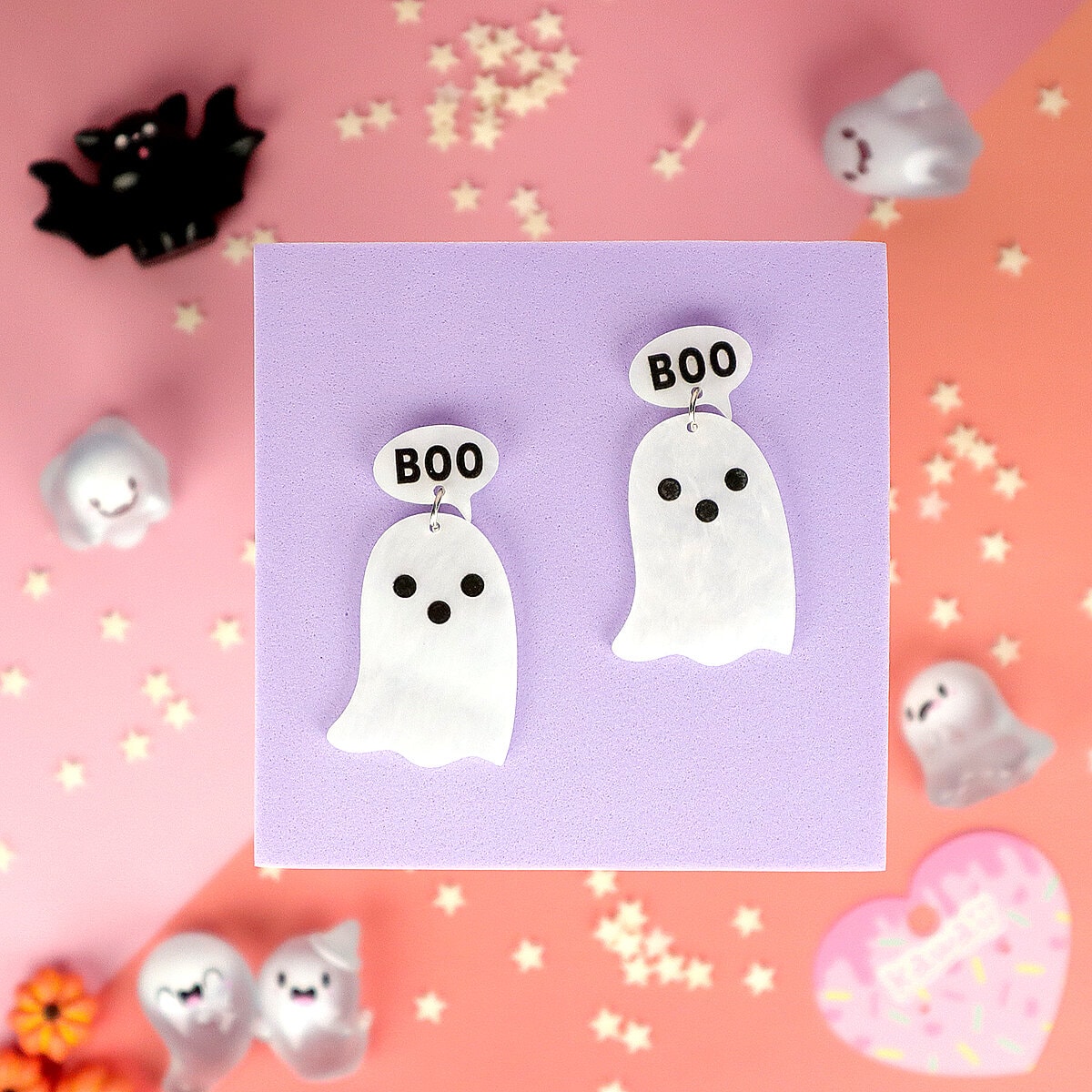 Örhängen - Vitt spöke ´Boo´