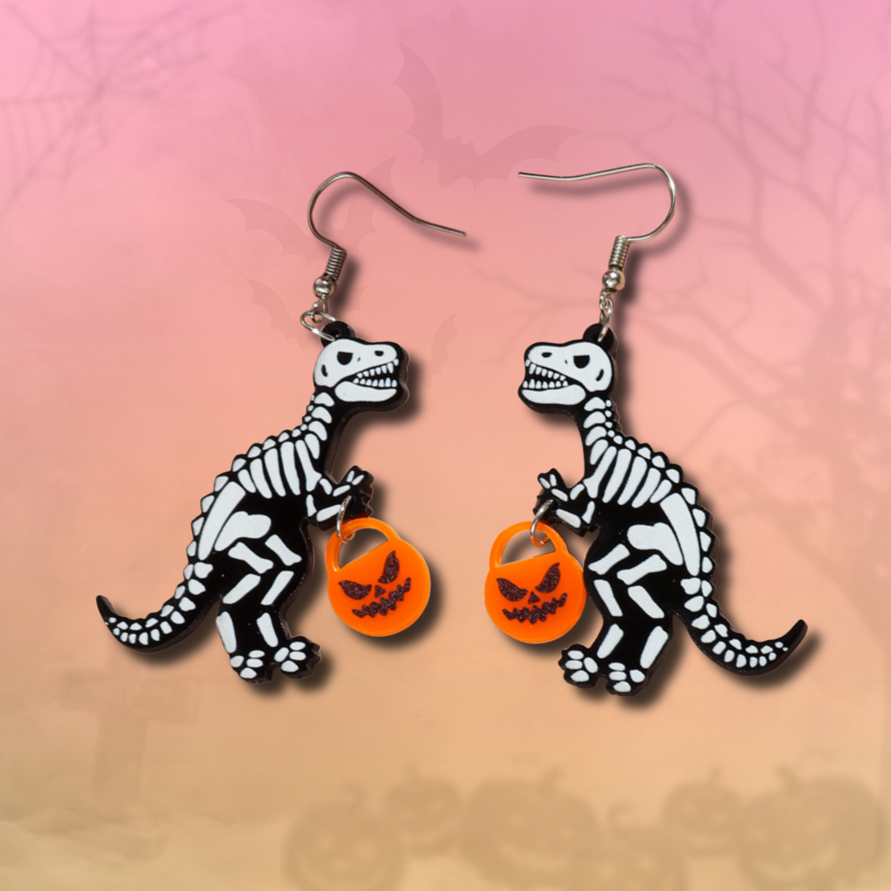 Örhängen - T-rex skelett