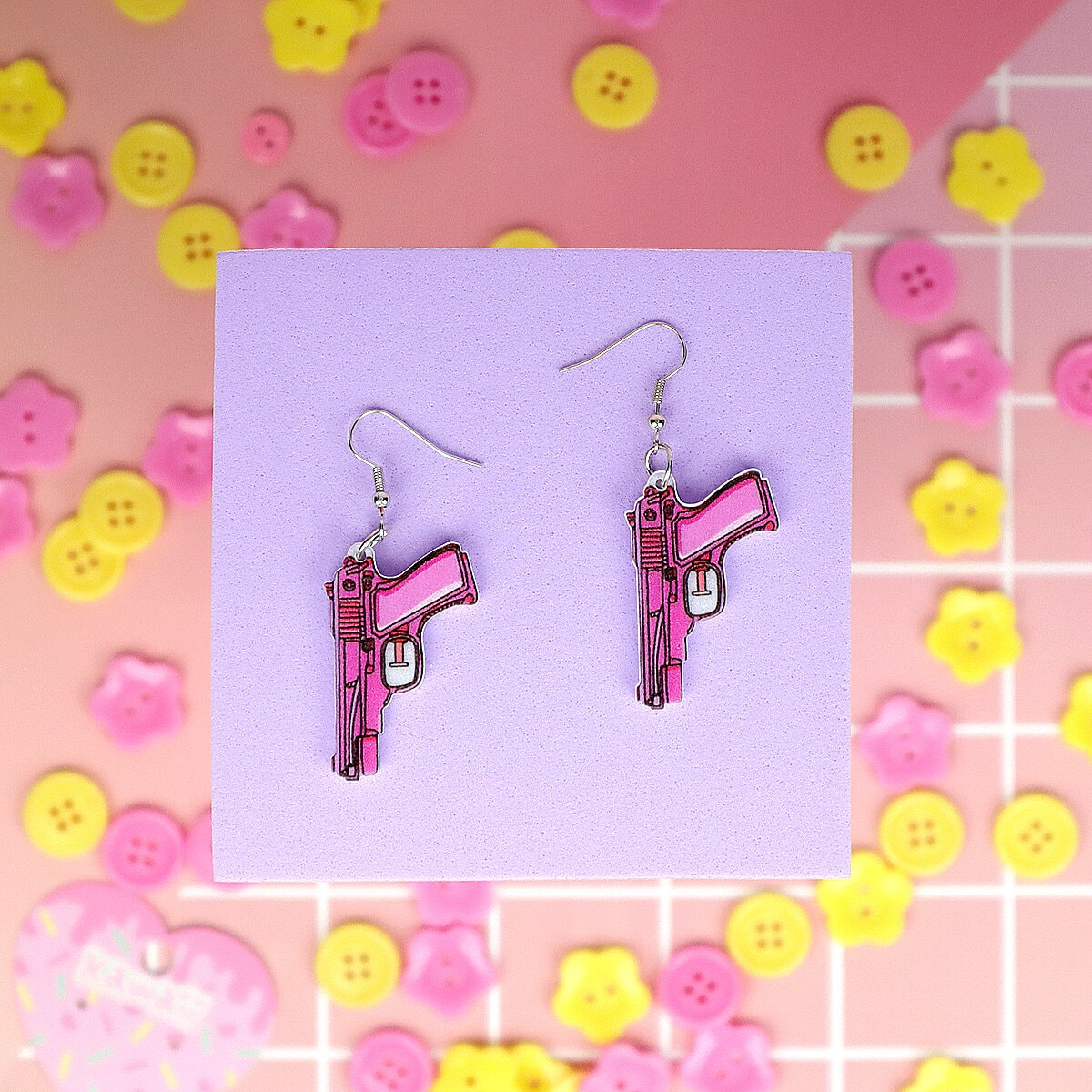 Örhängen - Rosa vattenpistol