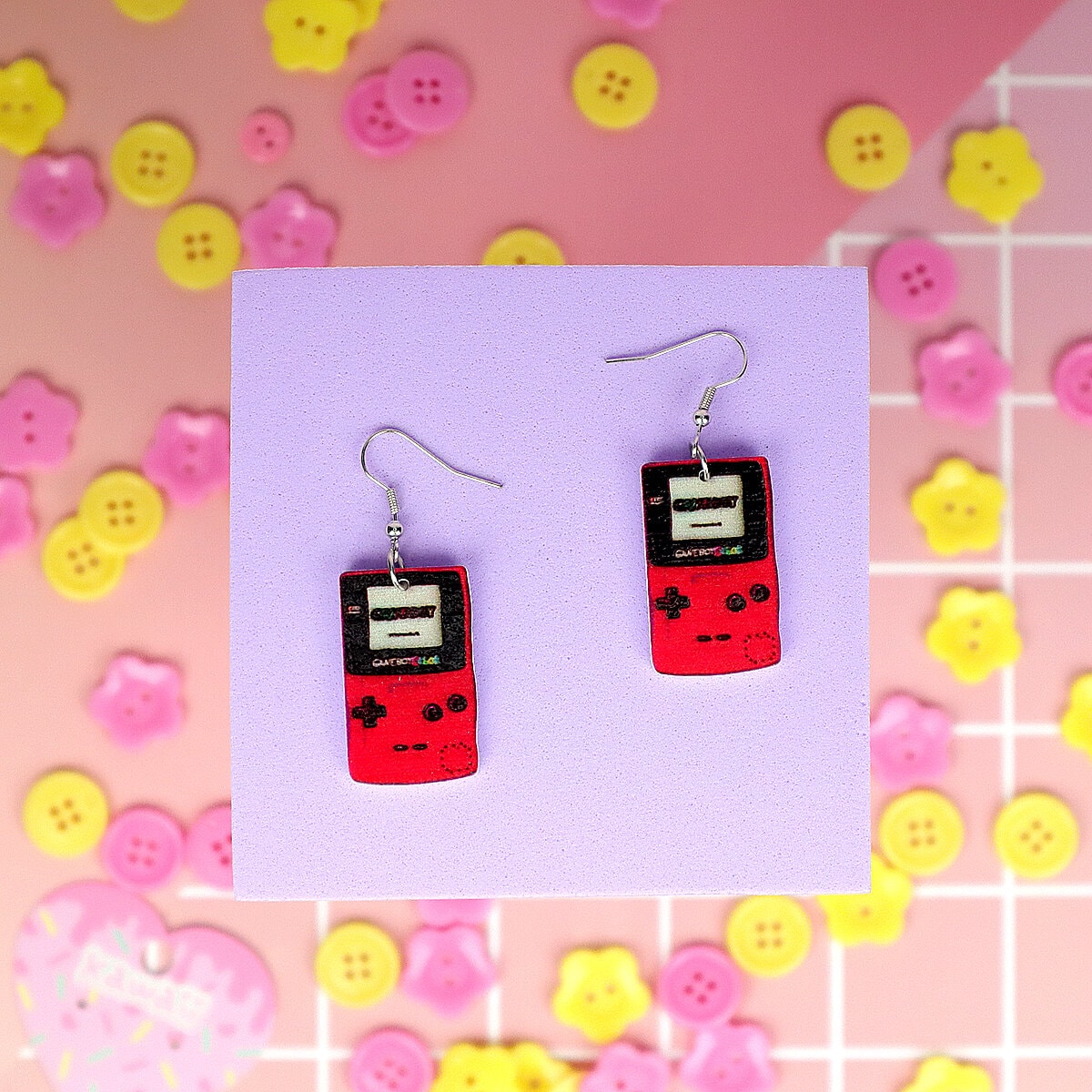 Örhängen - Rött gameboy