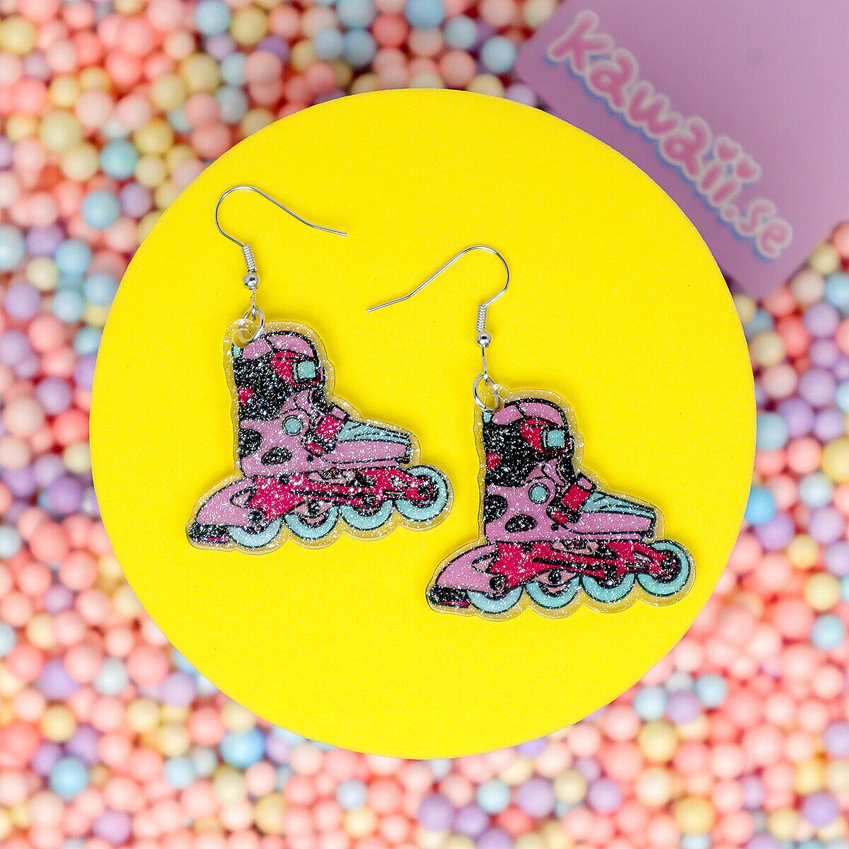 Örhängen - Glitter Rollerblades