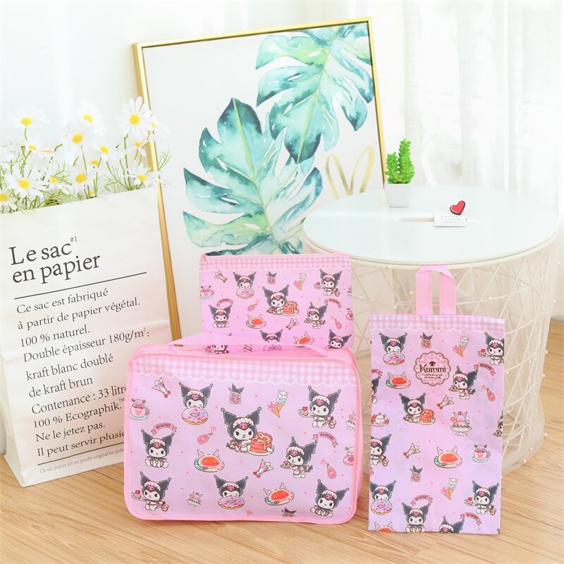 Rosa reseorganisatör 3-pack - Kuromi med mat