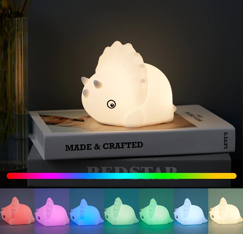 Lampa - Gullig Triceratops