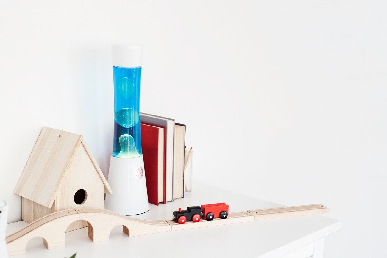 Lava lamp - Blue & White