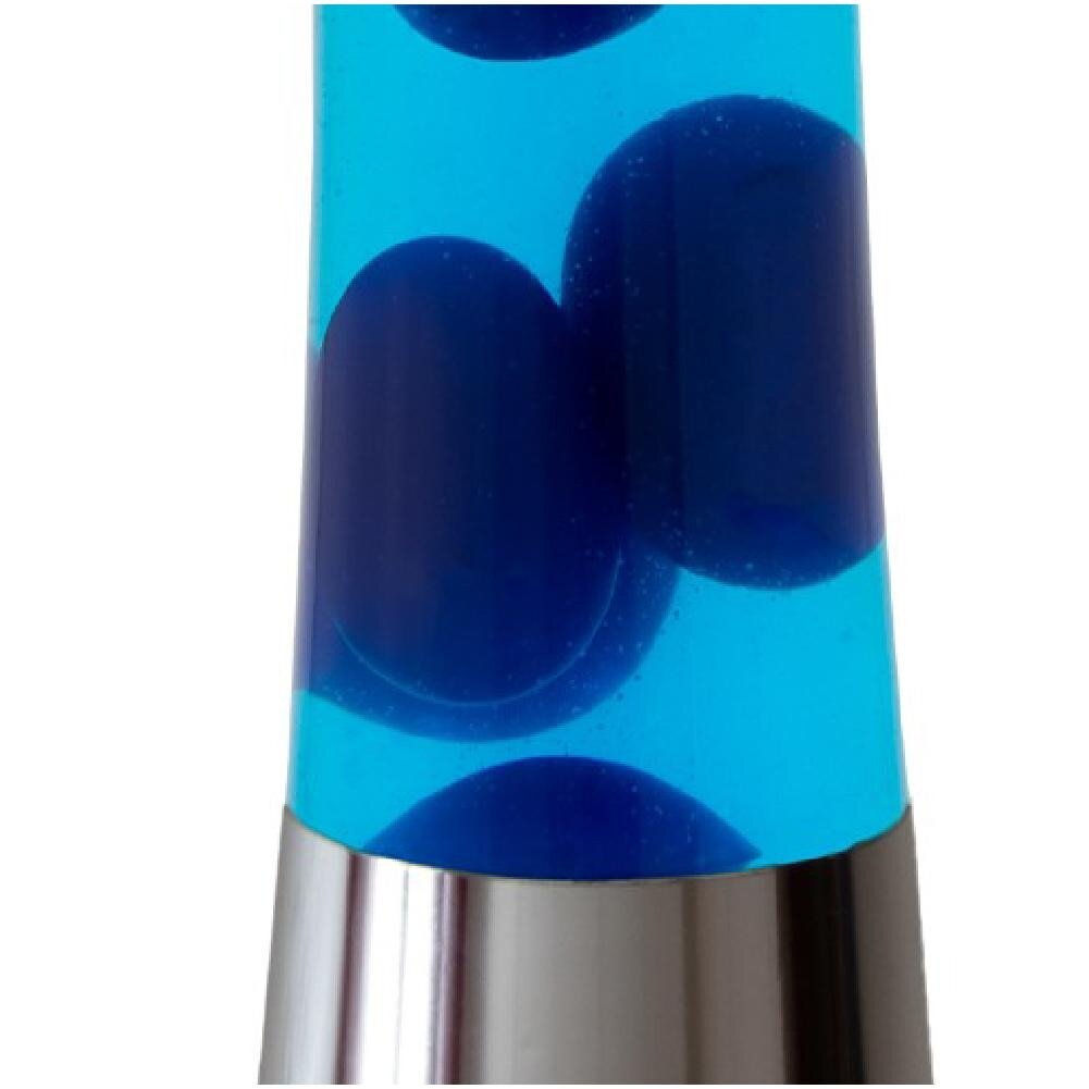 Lava Lamp - Chrome & Blue