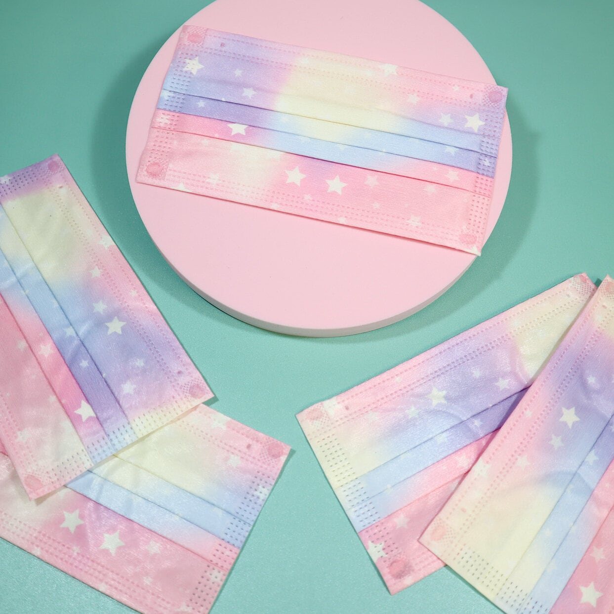 Face mask - Pastel stars 10-pack
