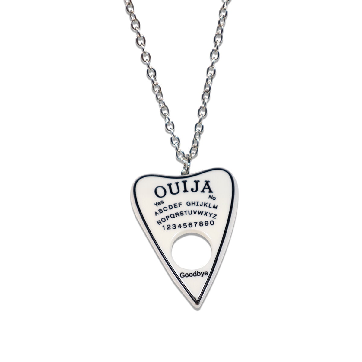 Halsband - Vit stor ouija-pekare