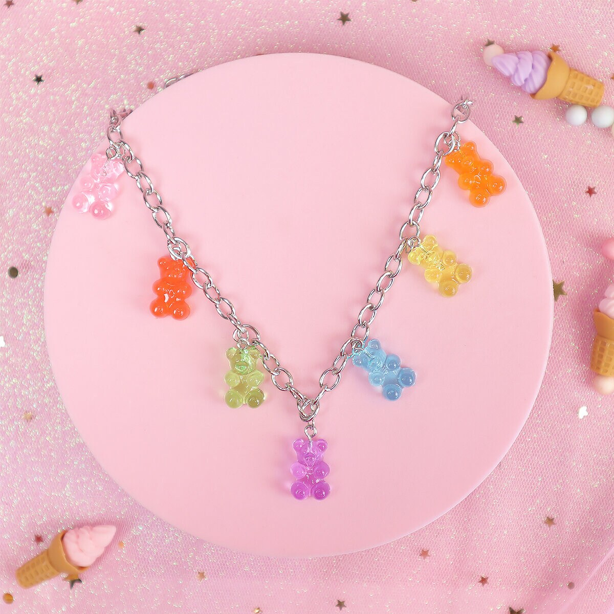 Halsband transparenta gummy bears