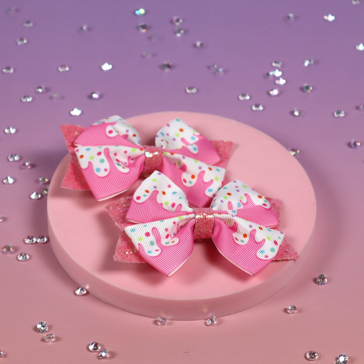 2-Pack Glittrig frosting-rosett