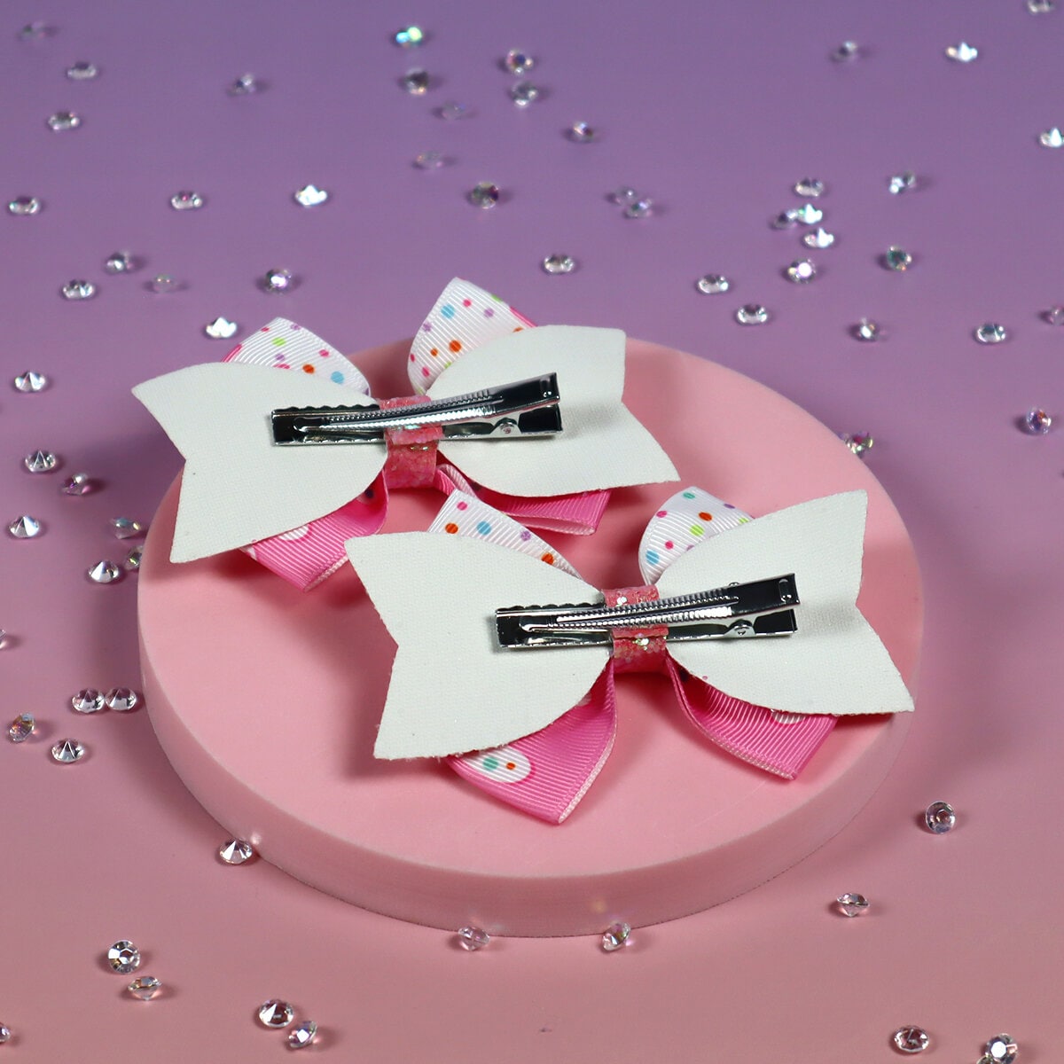 2-Pack Glittrig frosting-rosett