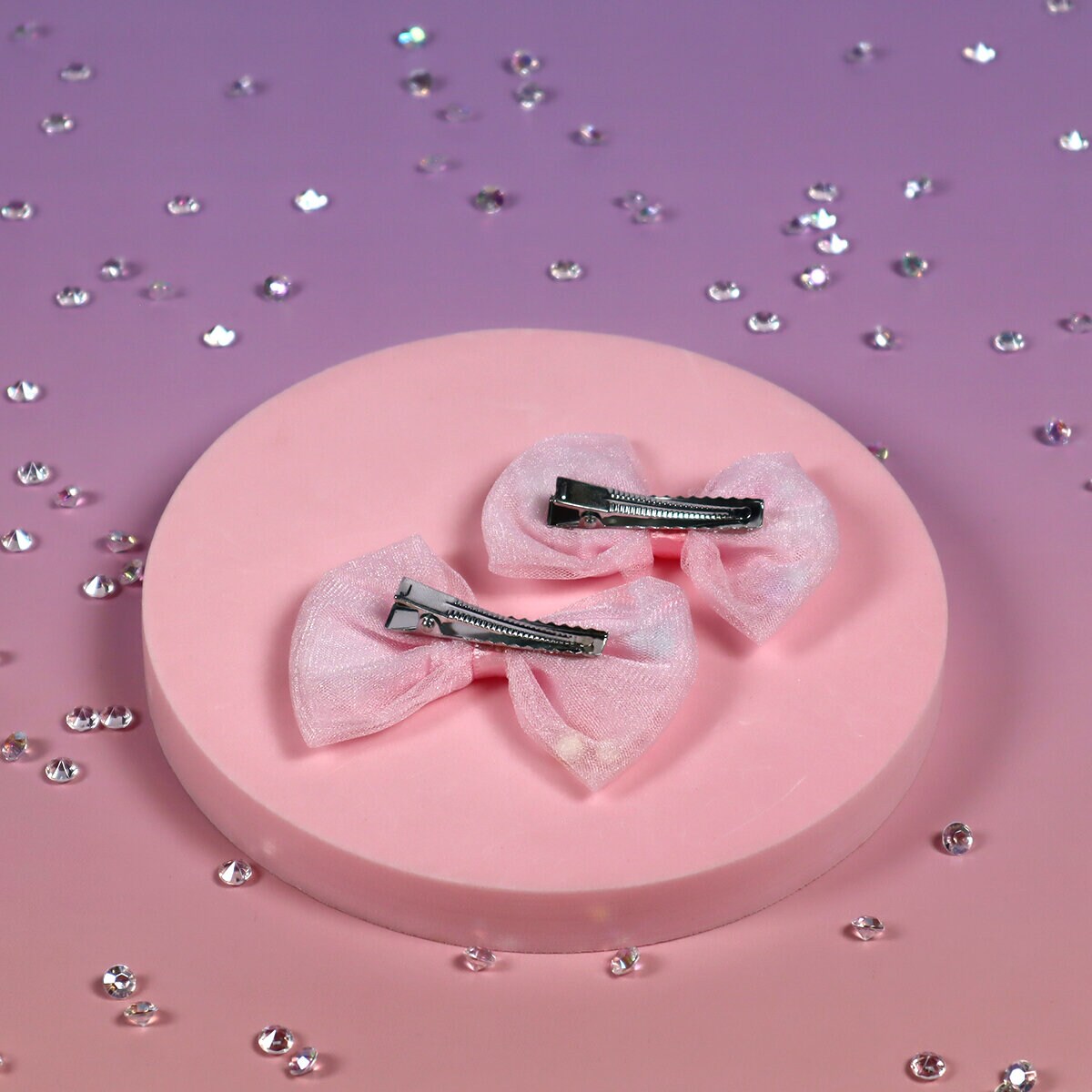 2-Pack Rosa rosetter med stjärna & bollar
