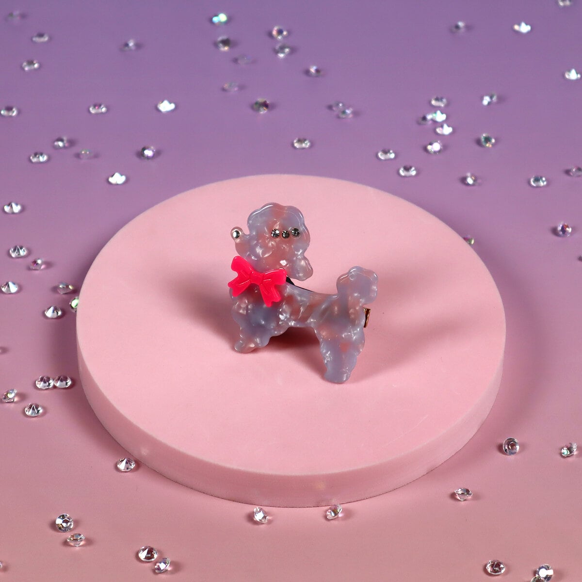 Hårspänne - rosa pudel