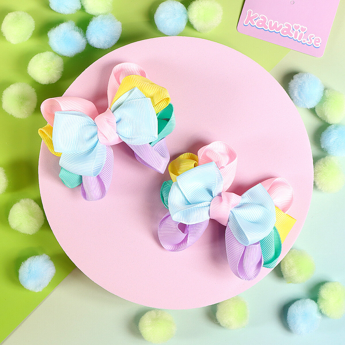2-pack pastellig rosett