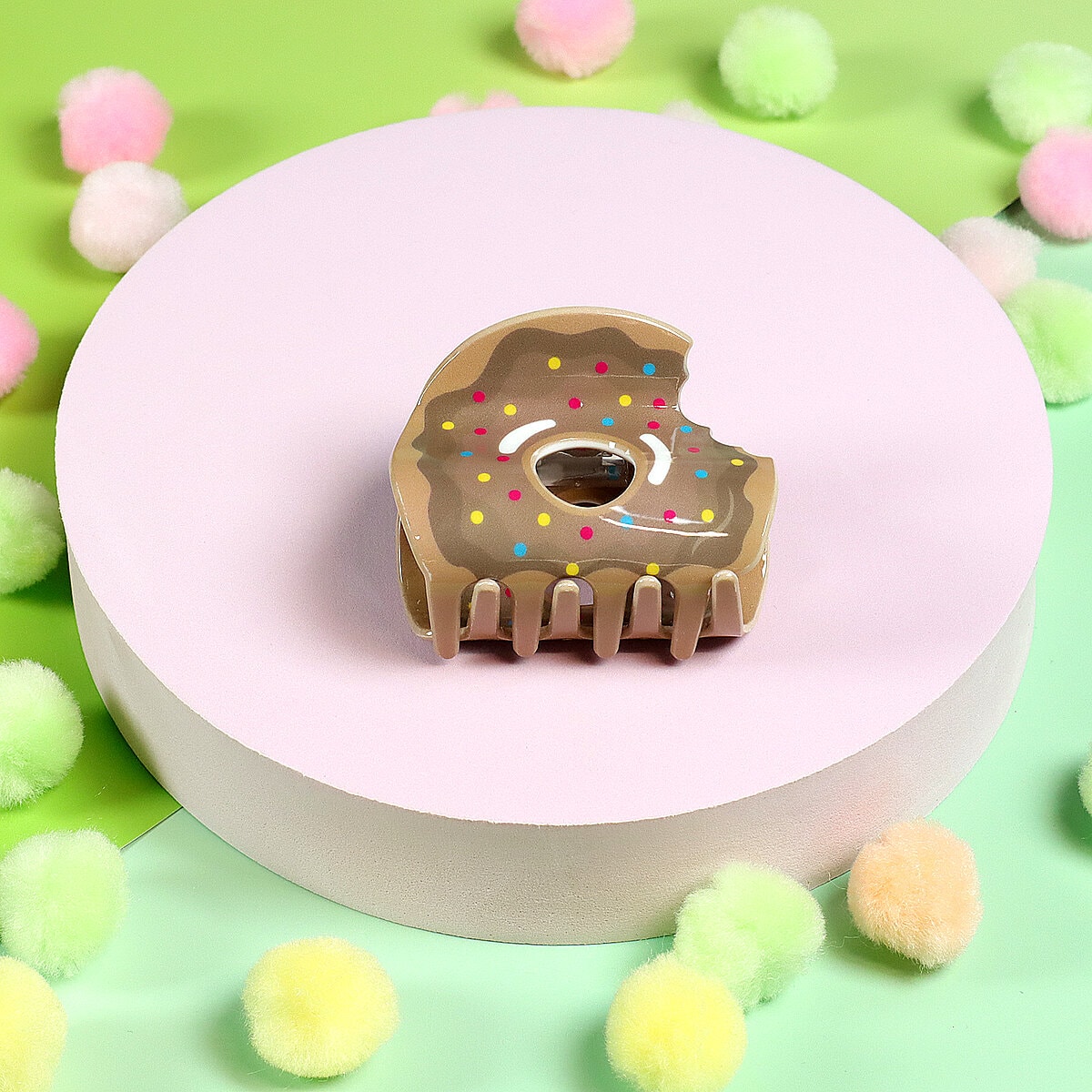 Hårklämma - Chokladdonut med bett
