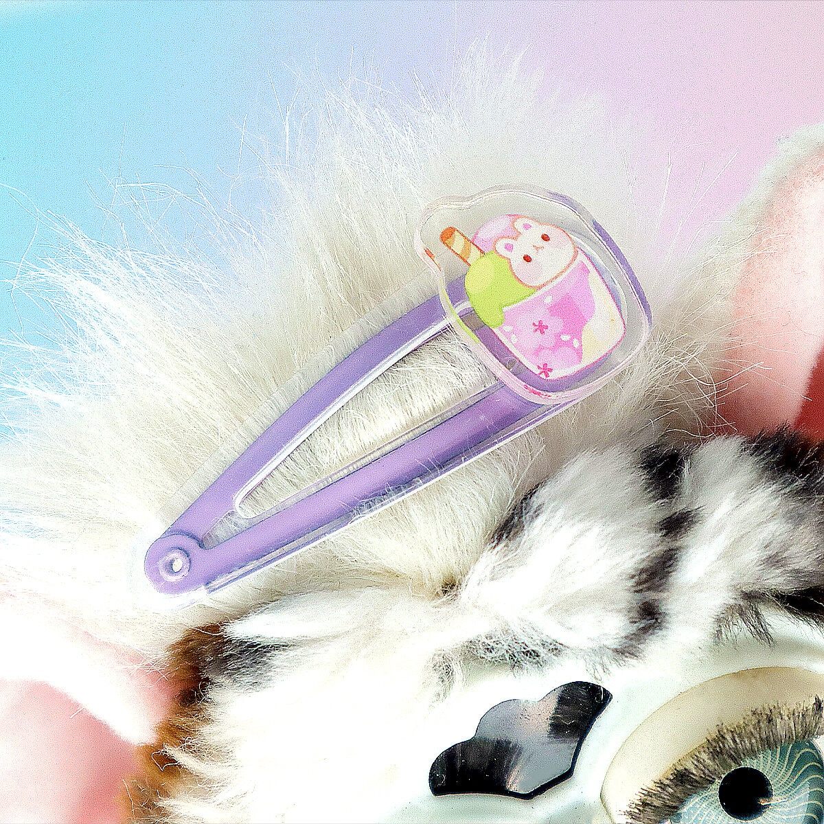 Hårspänne - Ice Cream Bunny