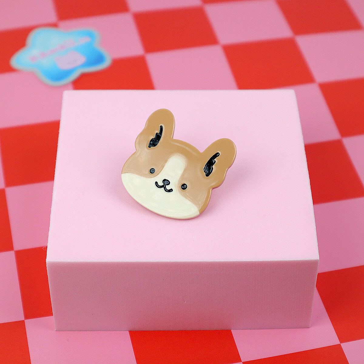 Hårspänne - Happy Corgi