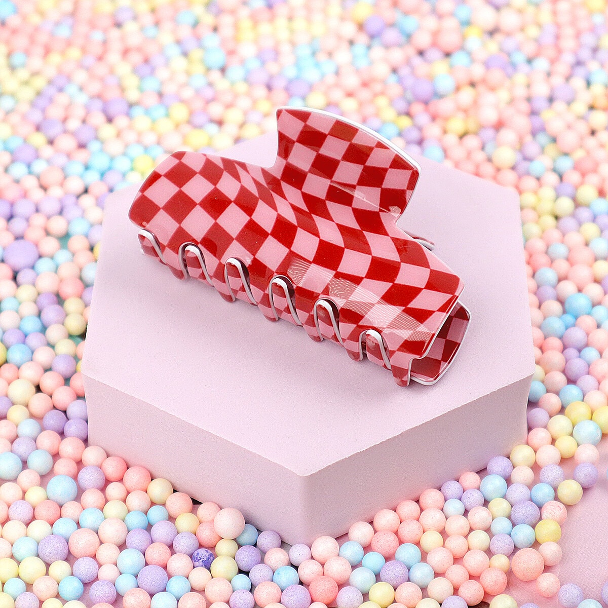 Hårklämma - Trippy Checkerboard