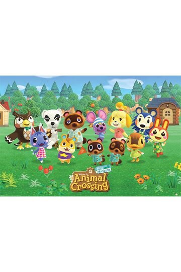 Poster - Animal Crossing, djuren samlade