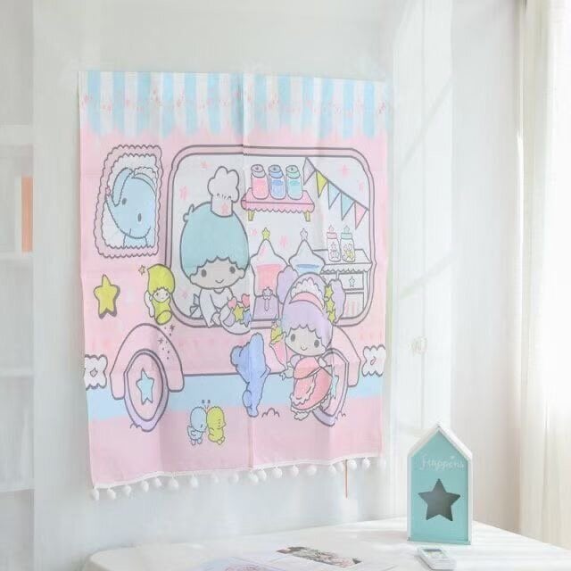 Gulligt dörrdraperi - Little Twin Stars-buss