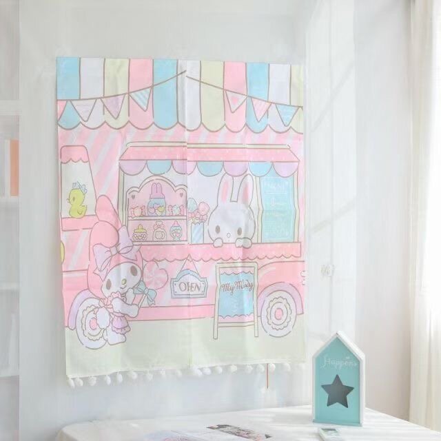Gulligt dörrdraperi - My Melody-buss