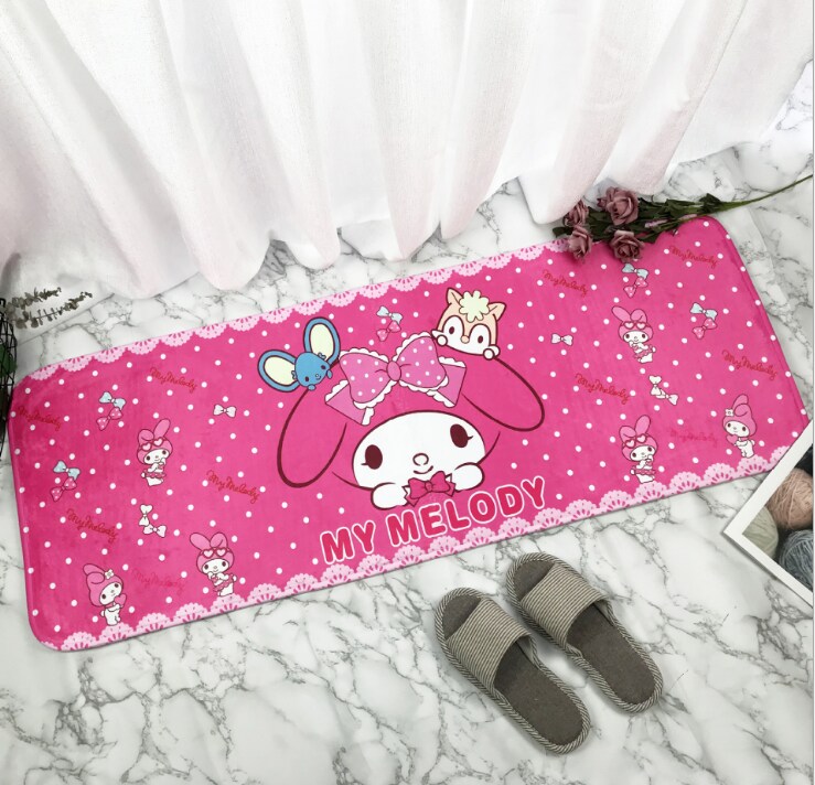Avlång fluffig matta - My Melody, prickig