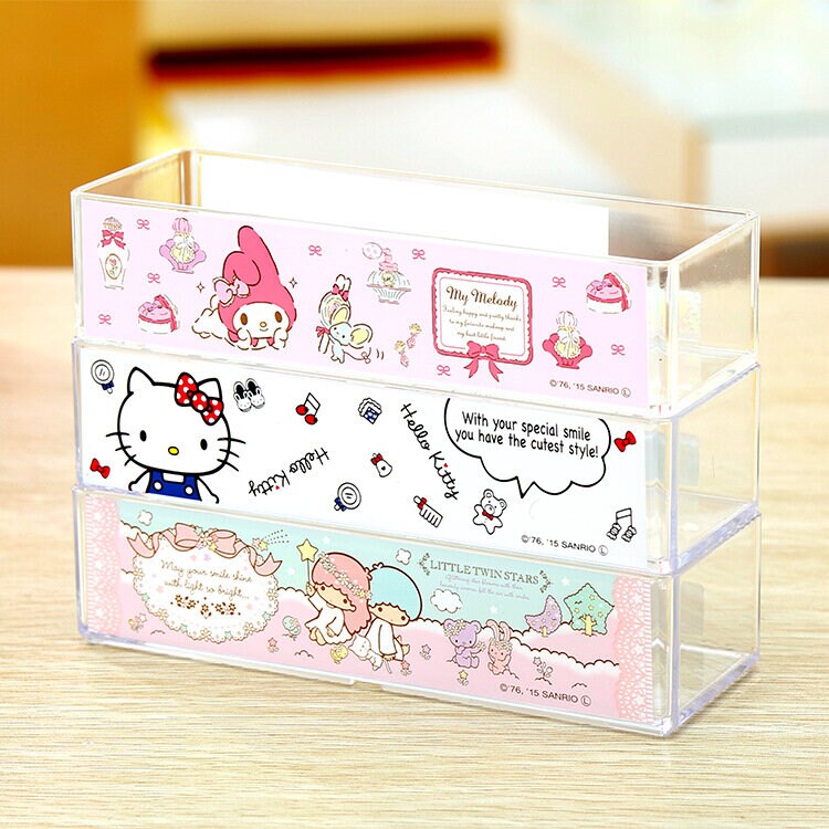 Stapelbar avlång Sanrio-låda för skrivbordet