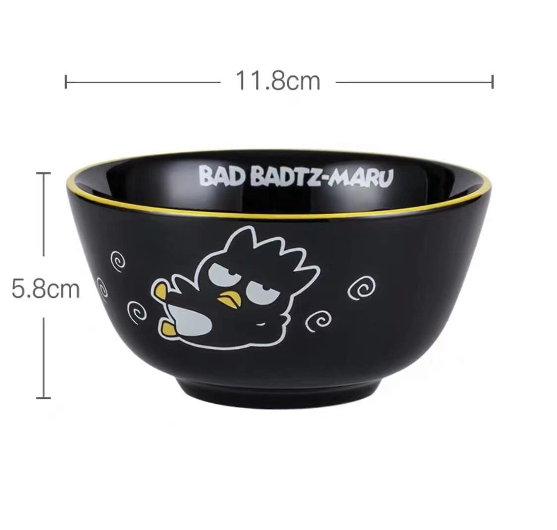 Porslinsskål med gul kant - Badtz-Maru