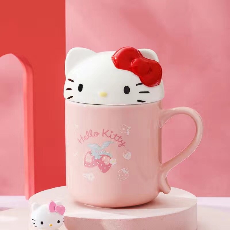 Hello Kitty-mugg med porslinslock