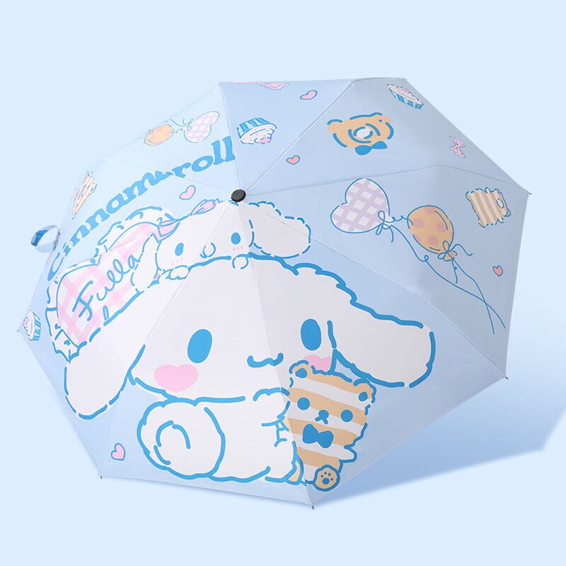 Ljusblått Cinnamoroll-paraply