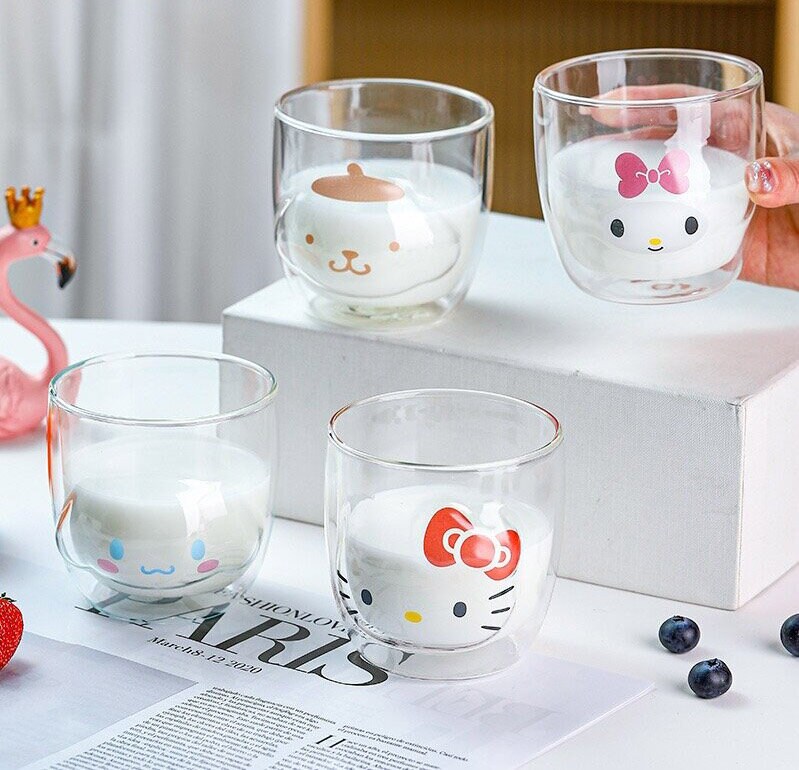 Sanrio double layer glass