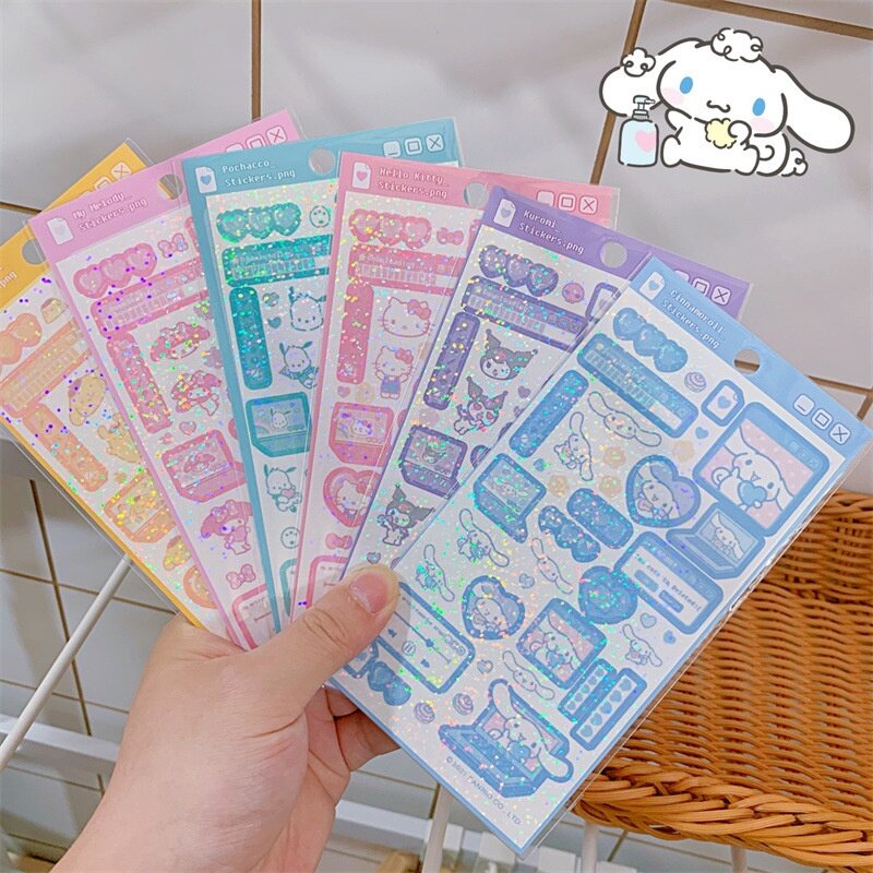 Glittriga Sanrio-stickers, Cute Tech