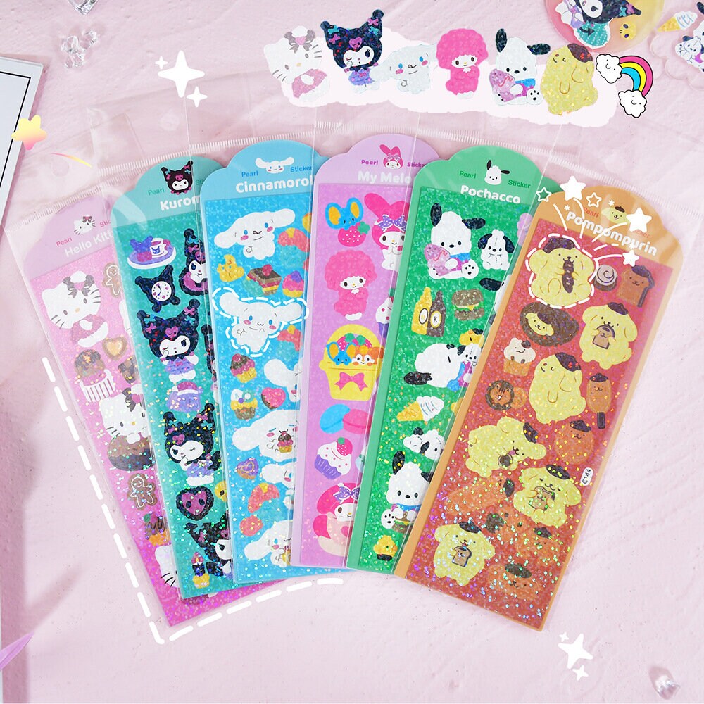 Glittriga Sanrio-stickers