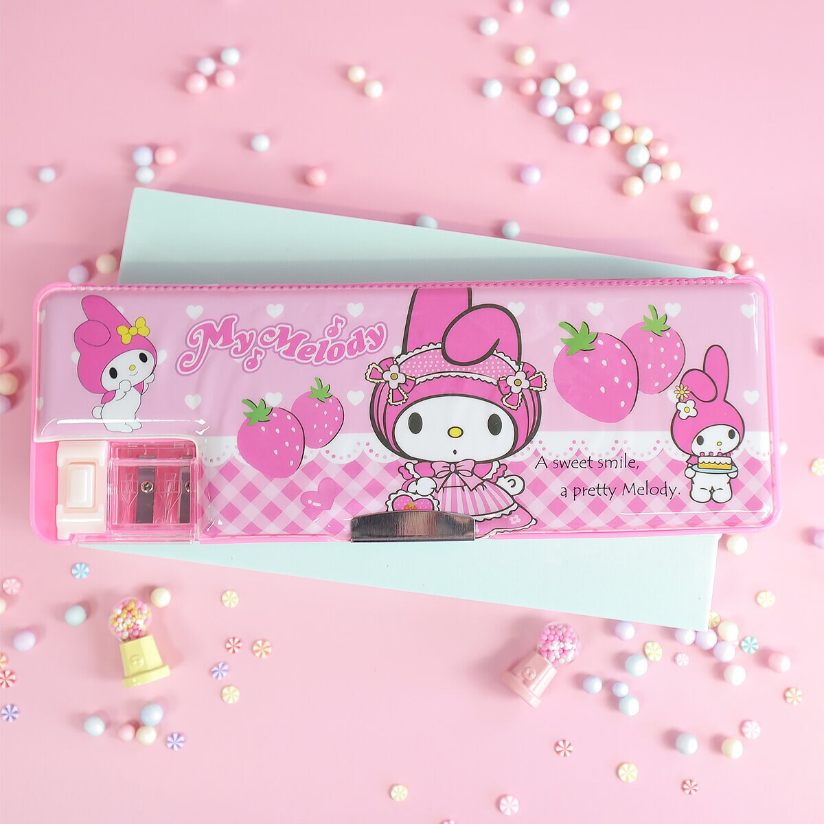 My Melody-pennfodral med pennvässare