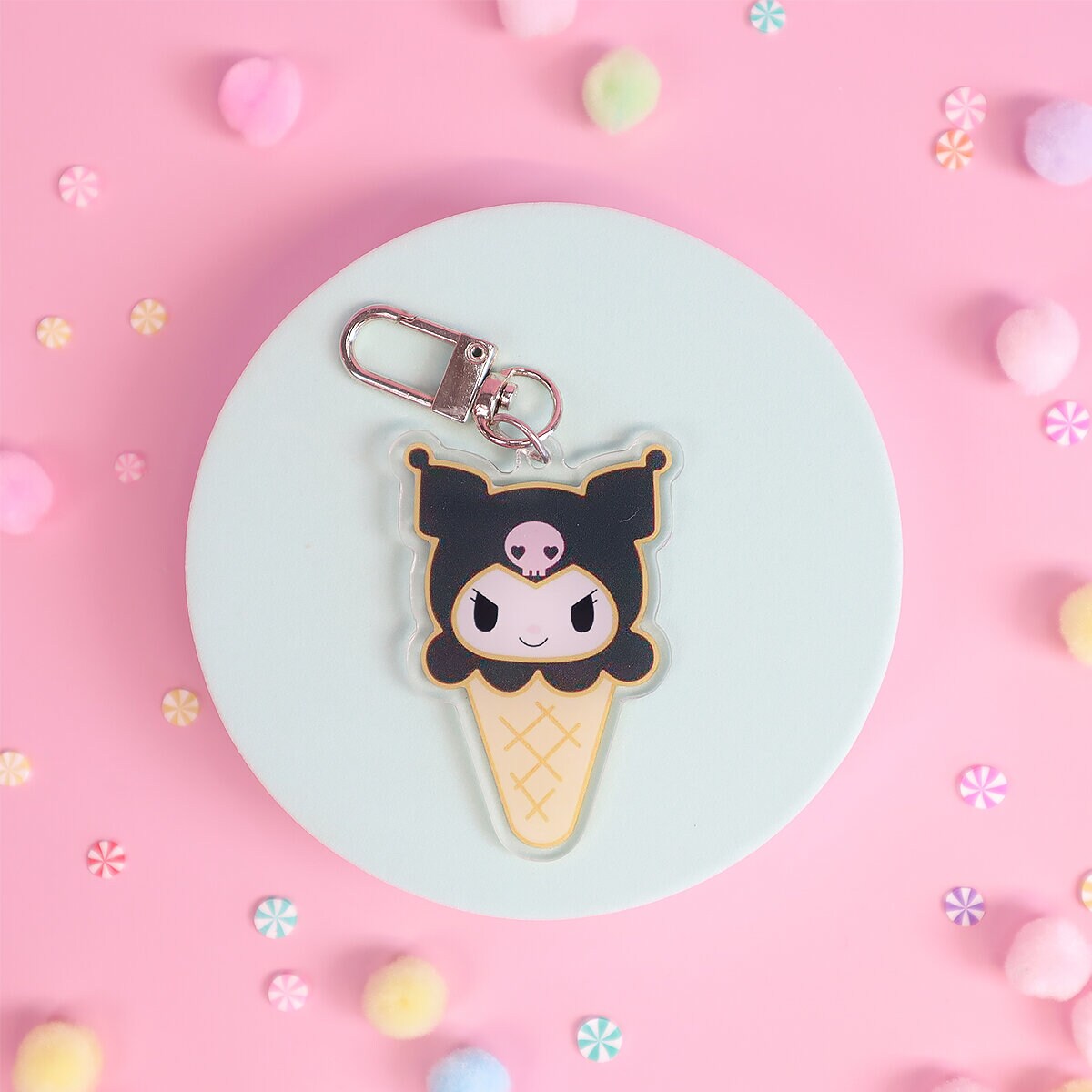 Bag charm Kuromi ice cream