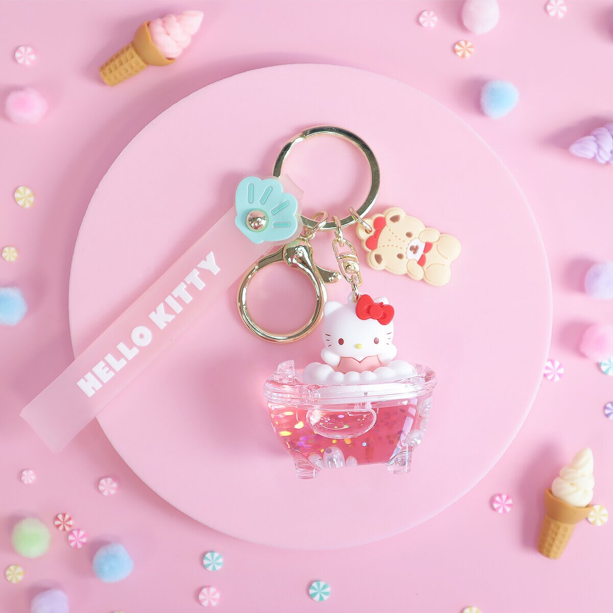 Nyckelring Hello Kitty bubbelbad