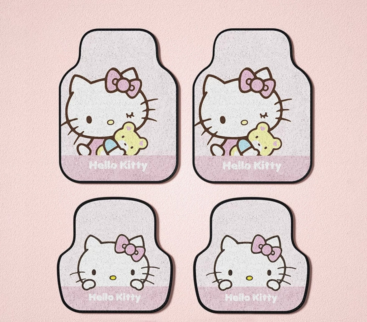 Bilmattor rosa Hello Kitty 4-pack
