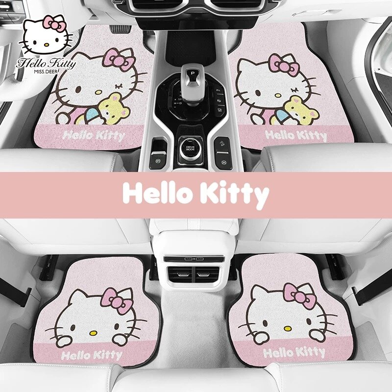 Bilmattor rosa Hello Kitty 4-pack