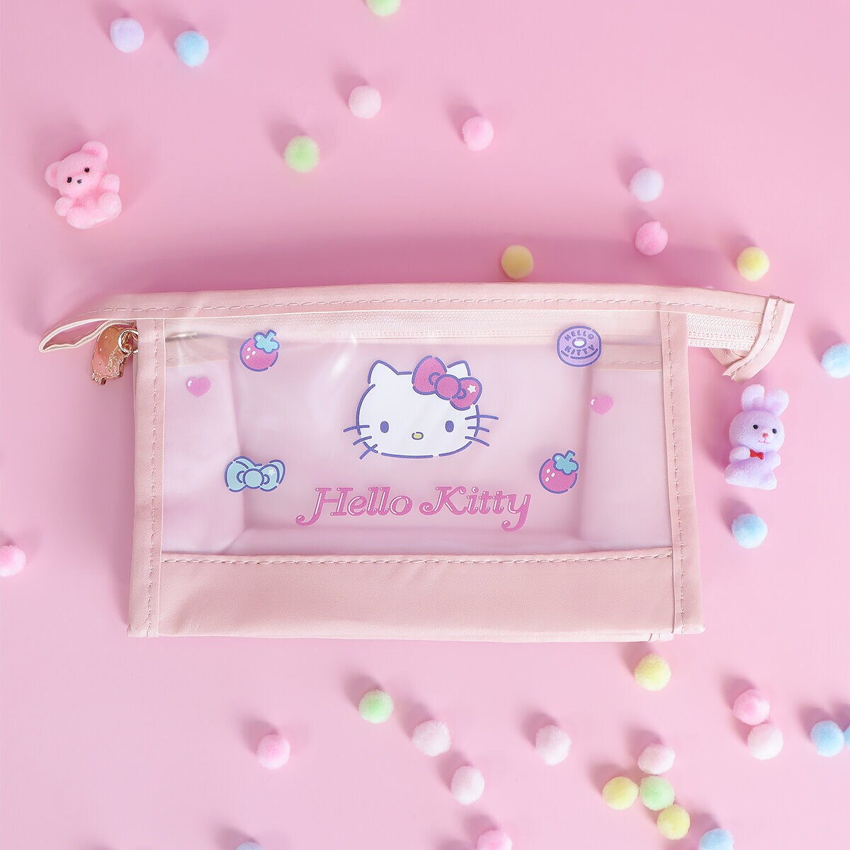 Rosa Hello Kitty-necessär