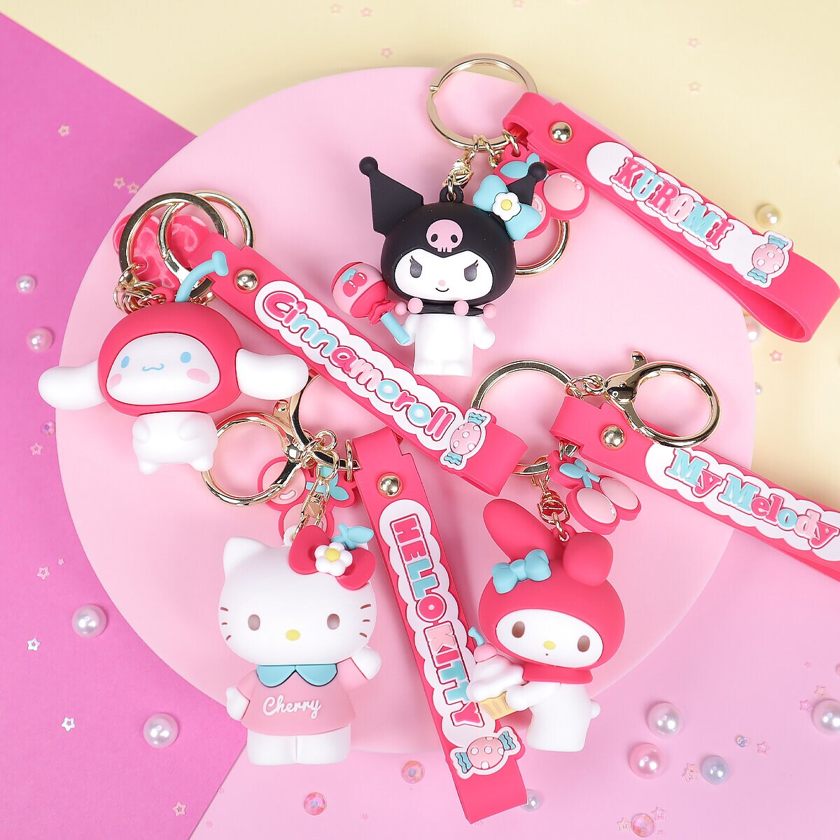 Sanrio cherry bag charm