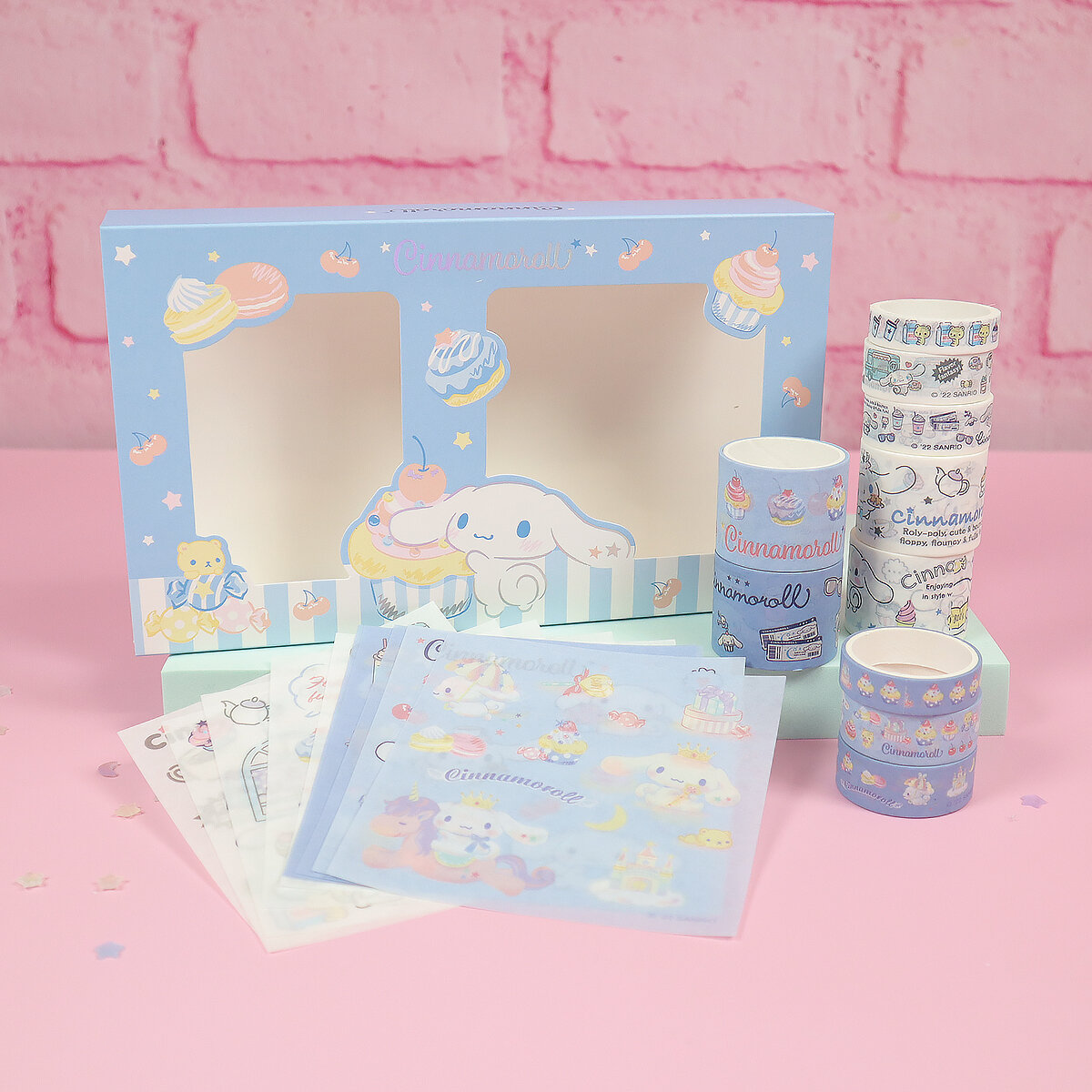 Blått Cinnamoroll washi-kit