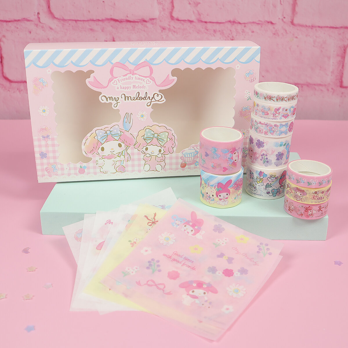 Rosa My Melody washi-kit