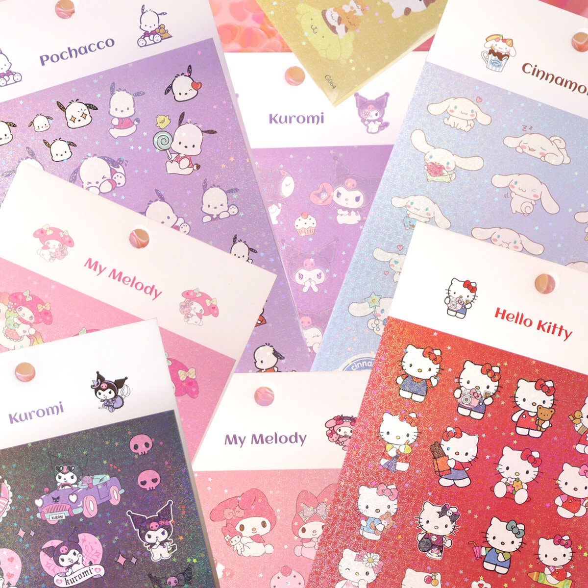 Sanrio holo-glitter stickers