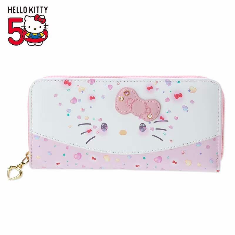 Stor pastellig 50th Anniversery Hello Kitty-plånbok 