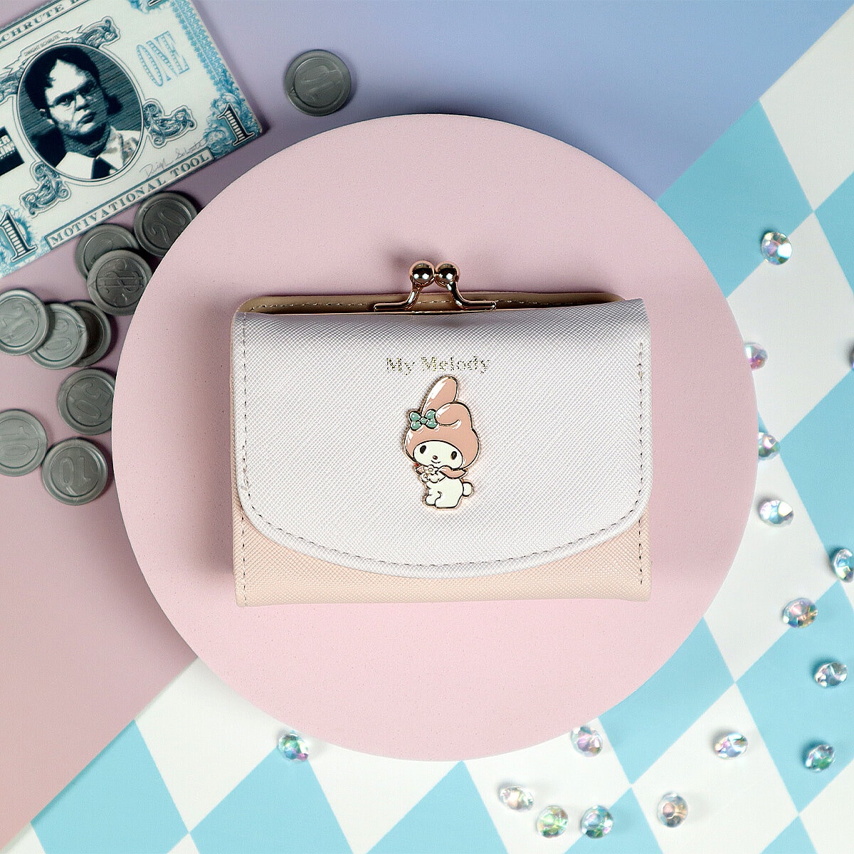 Liten My Melody-plånbok med klämlås