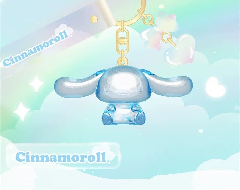 Glittrig Sanrio-nyckelring
