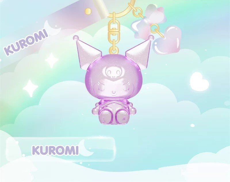 Glittrig Sanrio-nyckelring