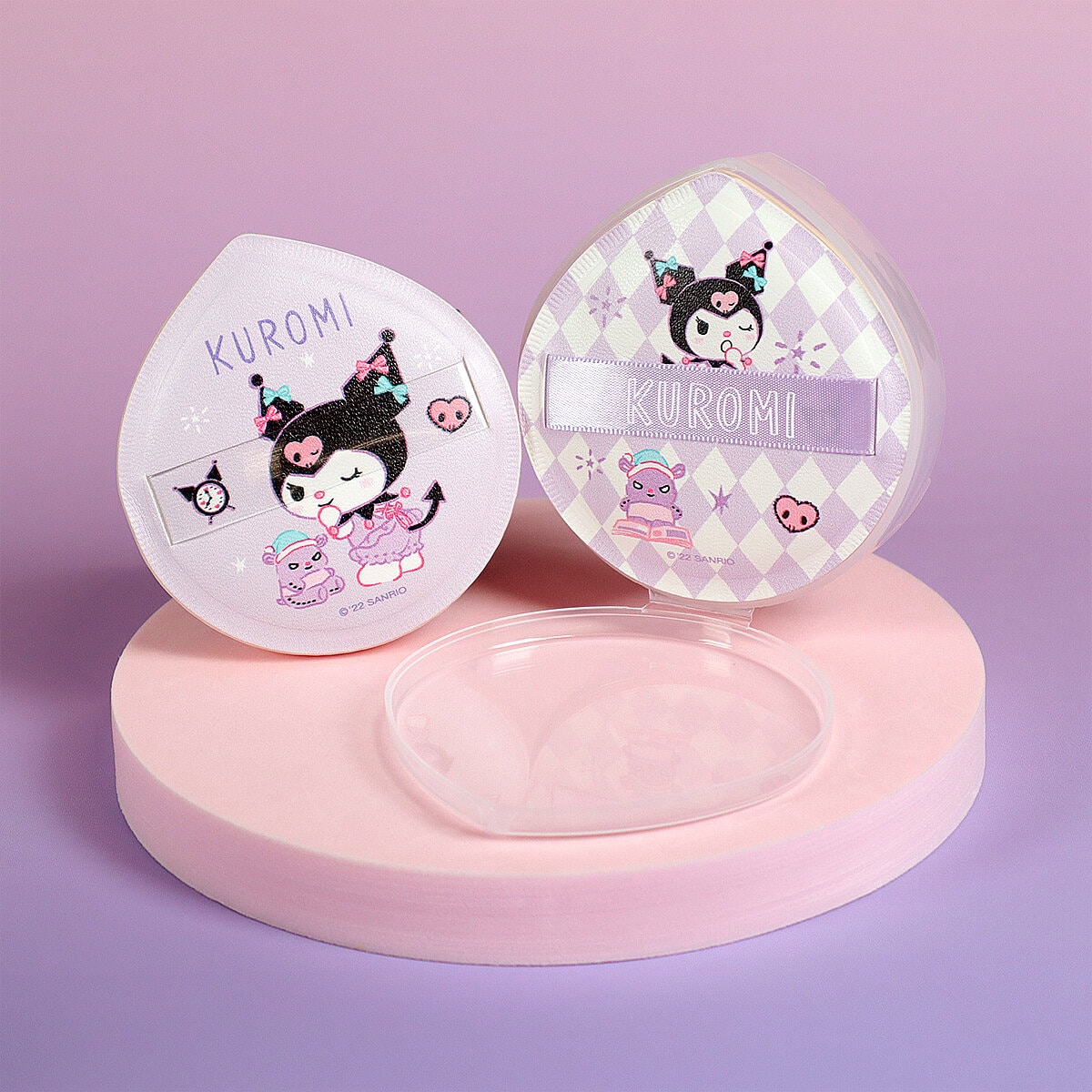 2-pack Kuromi powder puff